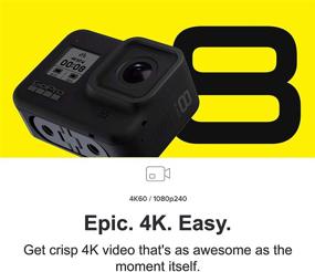 img 3 attached to GoPro HERO8 Black Waterproof Action Camera: 4K Ultra HD Video, 12MP Photos, Touch Screen, Live Accessory Bundle, Free Battery & Lanyard - Buy Now!