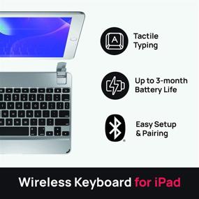 img 3 attached to Brydge 9.7 Wireless Keyboard: Perfectly Compatible with iPad 6th Gen, iPad Pro, and iPad Air (Silver)