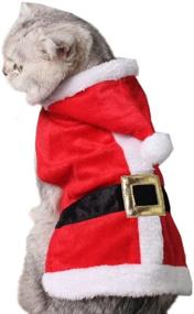 img 4 attached to 🎅 Pet Santa Claus Suit Costume with Hat for Cats and Puppies - Bolbove Christmas Collection
