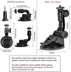 img 3 attached to 📷 Universal Camera Suction Cup Mount for Car Windshields - Tripod Adapter and Screw Sucker Clamp Compatible with GoPro Hero7/6/5/4, AKASO EK7000 Brave 4, YI 4k, Gitup Git2, APEMAN Action Cam - ASOCEA