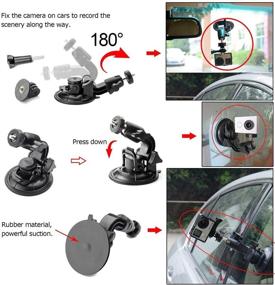 img 1 attached to 📷 Universal Camera Suction Cup Mount for Car Windshields - Tripod Adapter and Screw Sucker Clamp Compatible with GoPro Hero7/6/5/4, AKASO EK7000 Brave 4, YI 4k, Gitup Git2, APEMAN Action Cam - ASOCEA