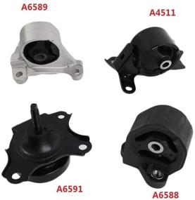 img 3 attached to 🔧 High-Quality 4PCS Engine Motor & Auto Transmission Mounts for 2001-2005 Honda Civic 1.7L L4 Manual - Compatible with A6589, A6591, A6588, A4511