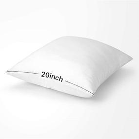img 3 attached to 🛋️ OTOSTAR 20x20Inch Throw Pillow Inserts - Set of 2 | Hypoallergenic Square Form Cushion Stuffers for Couch, Sofa, Bed | Indoor Decorative Pillows Inserts