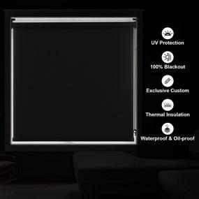 img 1 attached to MiLin рулонные шторы с затемнением - Изготовлены по индивидуальному размеру, водонепроницаемые и теплоизолированные - Белые 35"В x 72"В