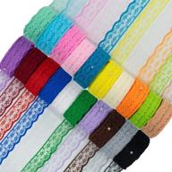 🌸 multi-colored floral pattern fabric lace ribbon - 20 rolls, 200 yards logo