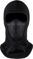 🎿 balaclava ski mask - full face cold weather hood with air vents for men & women - fleece ninja snow gear for skiing, snowboarding, motorcycle riding, running & winter outdoor sports logo