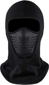 img 4 attached to 🎿 Balaclava Ski Mask - Full Face Cold Weather Hood with Air Vents for Men & Women - Fleece Ninja Snow Gear for Skiing, Snowboarding, Motorcycle Riding, Running & Winter Outdoor Sports