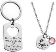 👨 ankiyabe father daughter gift: dad keychain and daddy's girl necklace matching jewelry set – perfect gift for dad from daughter logo