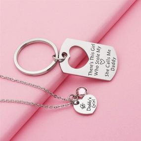 img 1 attached to 👨 Ankiyabe Father Daughter Gift: Dad Keychain and Daddy's Girl Necklace Matching Jewelry Set – Perfect Gift for Dad from Daughter