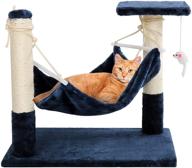 🐱 indoor cat scratching post with hammock and interactive toy - premium cat scratchers & posts logo