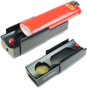img 4 attached to 🔧 Screwpop Hit-Kit Pocket Herb Tool with Bowl and Storage Space, BIC Lighter Holder - Anodized Black Aluminum (Lighter Not Included)