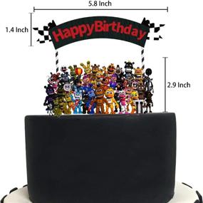 img 1 attached to Nelton Birthday Party Supplies: Five Nights at Freddy's 🎉 Theme Package with Banner, Cake Topper, Cupcake Toppers, Balloons, and Invitations