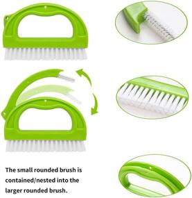 img 3 attached to Living&amp;Giving 3-in-1 Grout Cleaner Brush - Ultimate Tile Joint Scrub Brush for Shower, Bathroom, Kitchen, Seams, and Floor Lines