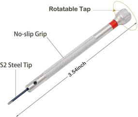 img 1 attached to Компактный набор отверток для ремонта часов: Микро-набор винтовок для ювелирных изделий с точностью до 0,8-1,6 мм, дополнительные лезвия, миниатюрный отвертка-брелок - идеально подходит для ремонта очков, ювелирных изделий и электроники.