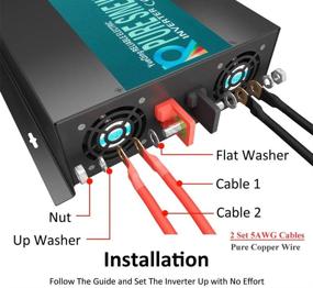 img 1 attached to WZRELB 5000W Pure Sine Wave Solar Power Inverter - 24V 110V 120V 60Hz Power Converter with LED Display, Remote Controller, and Hardwire Terminal