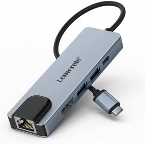 img 4 attached to 🔌 Ваше соединение лучше с Lemorele 5-in-1 USB C-концентратором: Ethernet, HDMI, USB 3.0, зарядкой PD для MacBook, iPad, Switch, XPS15, Windows