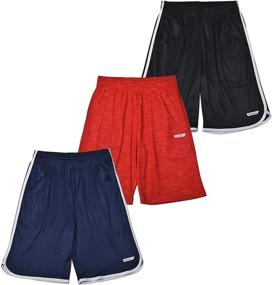 img 4 attached to 🏀 3-пак спортивной одежды для мальчиков для активных занятий баскетболом от Hind