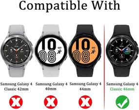 img 3 attached to 📲 Suoman 4-Pack Tempered Glass Screen Protector for Samsung Galaxy Watch 4 Classic 46mm – Premium Protection for Smartwatch [2.5D 9H Hardness] [Anti-Scratch]
