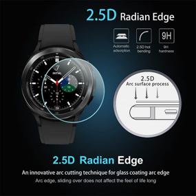 img 1 attached to 📲 Suoman 4-Pack Tempered Glass Screen Protector for Samsung Galaxy Watch 4 Classic 46mm – Premium Protection for Smartwatch [2.5D 9H Hardness] [Anti-Scratch]