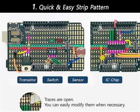 img 3 attached to ElectroCookie Proto Shield Kit - Arduino Uno Compatible, Stackable DIY Expansion Prototype PCB (3 Pack)