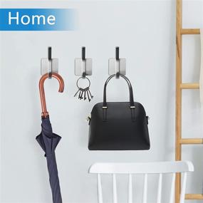 img 2 attached to 🧺 SJSJsuit Towel Hooks: Practical Bathroom Wall Mounted Hangers with Self Adhesive and Heavy Duty Design