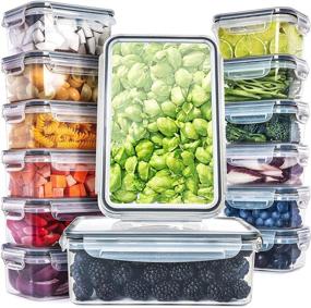 img 4 attached to 🍱 Fullstar (14 Pack) Food Storage Containers with Lids - BPA-Free Plastic Containers for Leftovers - Airtight & Leak-Proof