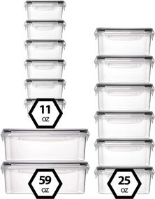 img 3 attached to 🍱 Fullstar (14 Pack) Food Storage Containers with Lids - BPA-Free Plastic Containers for Leftovers - Airtight & Leak-Proof