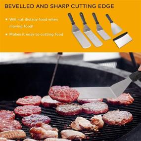 img 1 attached to 🔥 Enhance Your Griddle Cooking Experience with the Vomelon Griddle Accessories Kit: Complete Tool Set for Camp Chef Grilling, Hibachi-Style Cooking, and More - Includes Basting Cover, Spatula, Scraper, Bottle, Tongs, Egg Rings, and Carrying Bags - in Sleek Black Design