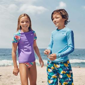 img 1 attached to 🩲 Boys' Swim Trunks: Speedo Fishes Print Swimwear for Boys