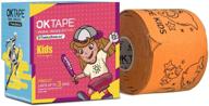 ok kinesiology tape precut - kids and teenage | i shape | 32 strips (5.9 inches) | green and orange + xtreme y shape | 20 strips (10 inches) | black | 1 roll | ideal for football, swimming, basketball, tennis, gym workout, all intense exercise sports логотип