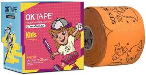 img 4 attached to OK Kinesiology Tape Precut - Kids and Teenage | I Shape | 32 Strips (5.9 Inches) | Green and Orange + XTreme Y Shape | 20 Strips (10 Inches) | Black | 1 Roll | Ideal for Football, Swimming, Basketball, Tennis, Gym Workout, All Intense Exercise Sports