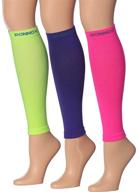 🧦 ronnox women's 3-pack vibrant calf compression tube sleeves logo