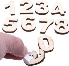 img 3 attached to 🔢 DINNER SWEAR 60 PCS Wooden Numbers: Perfect for DIY Crafts [0-9]