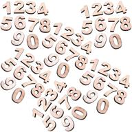 🔢 dinner swear 60 pcs wooden numbers: perfect for diy crafts [0-9] logo