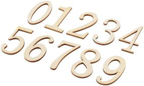 img 1 attached to 🔢 DINNER SWEAR 60 PCS Wooden Numbers: Perfect for DIY Crafts [0-9]