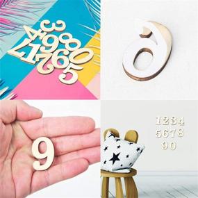 img 2 attached to 🔢 DINNER SWEAR 60 PCS Wooden Numbers: Perfect for DIY Crafts [0-9]