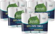 🌿 seventh generation 100% recycled paper towels, 2-ply, 6-count (pack of 4) - eco-friendly household essentials! logo