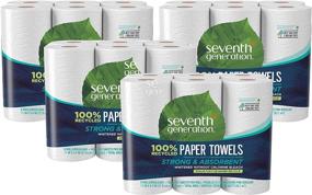 img 4 attached to 🌿 Seventh Generation 100% Recycled Paper Towels, 2-Ply, 6-Count (Pack of 4) - Eco-Friendly Household Essentials!