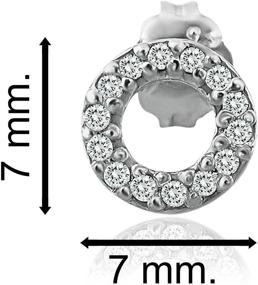 img 1 attached to Круглые серьги из стерлингового серебра с цирконием