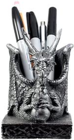img 2 attached to 🐉 EBROS Gift Shenlong Spirit Dragon Orb Stationery Holder: Organize Your Office Desk with this 4.75"H Figurine Pen Organizer