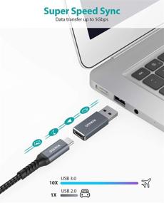 img 3 attached to ⚡ Быстрый адаптер с разъемом USB C - USB C Female к USB Male для быстрой зарядки - совместим с Samsung S20, Google Pixel, ноутбуками, зарядными устройствами, банками питания.