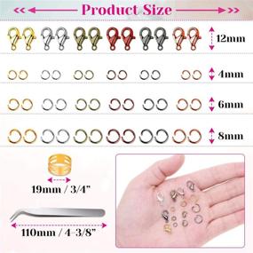 img 2 attached to 🔗 Cridoz 2340Pcs Jump Rings and Lobster Clasps Set: Ideal Jewelry Making Supplies for Necklace Repair and Crafting