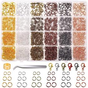 img 4 attached to 🔗 Cridoz 2340Pcs Jump Rings and Lobster Clasps Set: Ideal Jewelry Making Supplies for Necklace Repair and Crafting