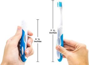 img 1 attached to Folding Travel Toothbrush with Built-in Cover - Pack of 2, Ideal for Hiking, Camping, and Emergencies