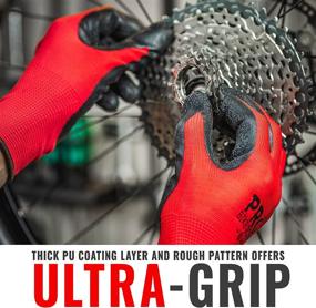 img 1 attached to 🧤 PRO BIKE TOOL Mechanics Gloves: Enhanced Grip, Breathable, Machine Washable Work Polyester Gloves with Ultimate Grip Technology