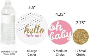 img 2 attached to 🎉 Enhance Your Girl Baby Shower with Big Dot of Happiness Hello Little One - Pink and Gold - Giant Circle Party Confetti - Large 27 Count Decorations