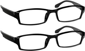 img 4 attached to 👓 TruVision Readers' Comfort Spring Hinge Reading Glasses – Men and Women – 2-Pack