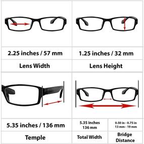 img 1 attached to 👓 TruVision Readers' Comfort Spring Hinge Reading Glasses – Men and Women – 2-Pack