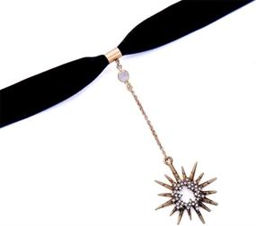 img 2 attached to ✨ Stunning Multilayer Necklace: AILUOR Vintage Star Choker Chain Leather Pendant Layer for Women Jewelry - Enhance Your Style!