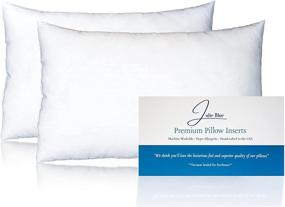 img 4 attached to 🔵 Premium USA-Made Down Alternative Throw Pillow Inserts 12X20 – Soft Microfiber, Machine Washable (Set of 2) by Julie Blue